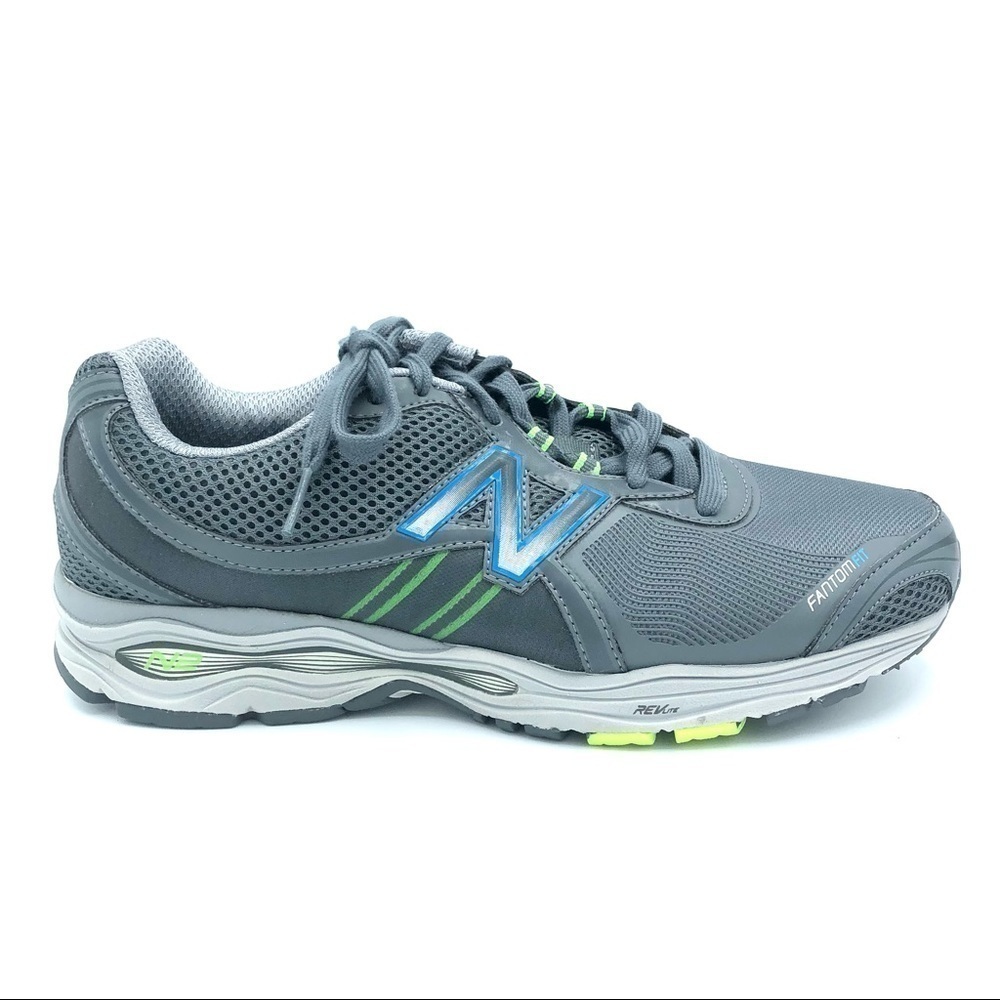 NEW New Balance Fantom Fit Athletic Walking‎ Shoes Grey Blue Green Size 9.5 Wide